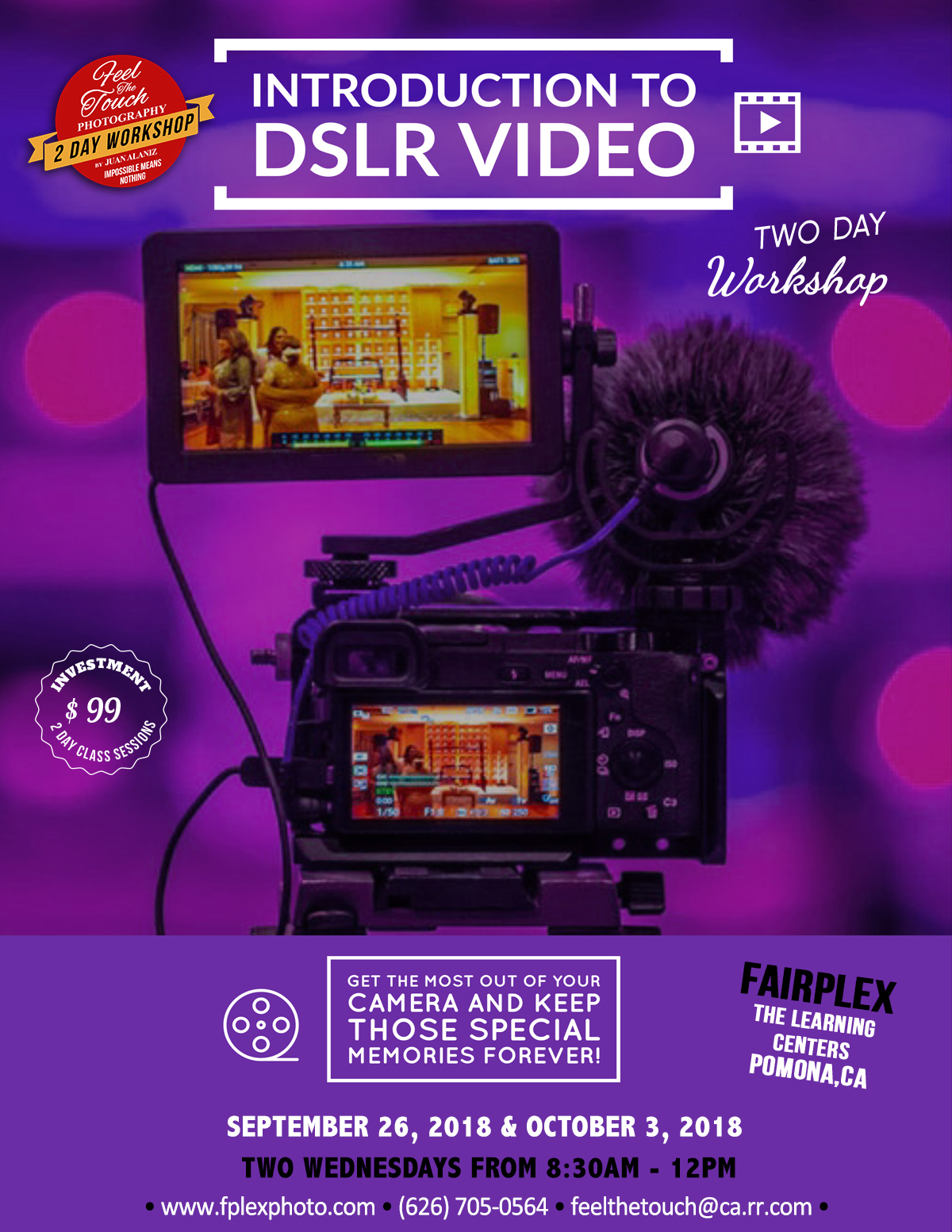 Introduction to DSLR Video » Feel the Touch Photography Classes and